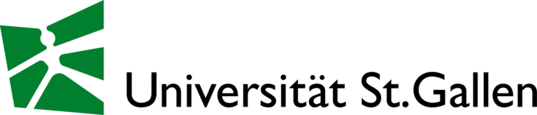 Logo des Forschungspartners Universität St.Gallen (HSG) in schwarz.